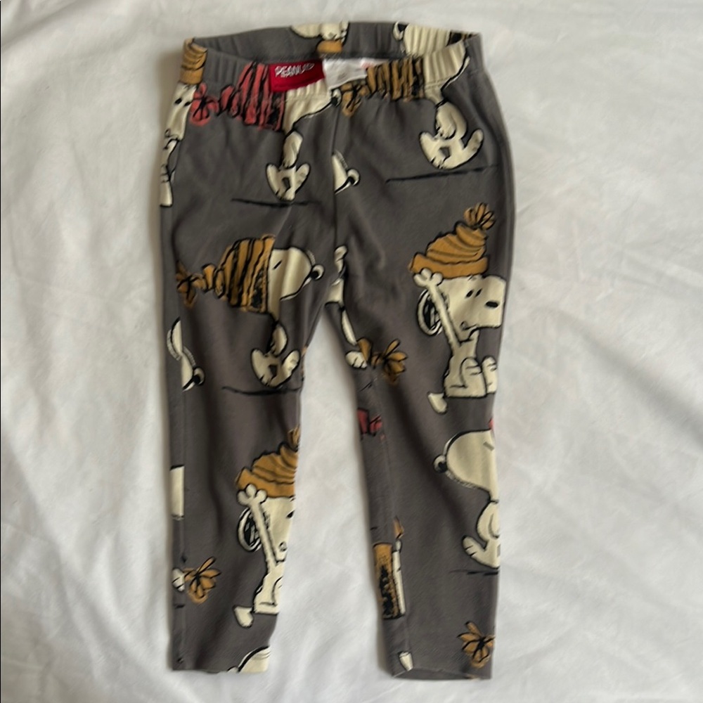 Zara (2-3yrs) Peanuts Kids Charcoal Snoopy Leggings